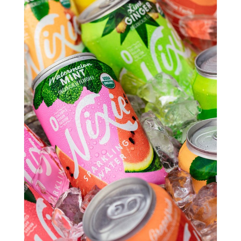 Nixie Sparkling Water, Peach Black Tea, Lightly Caffeinated (30mg) |