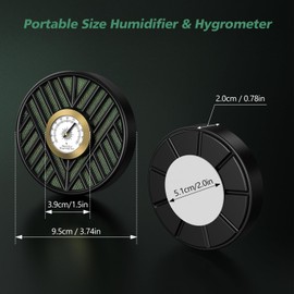 Scotte Cigar Humidifier, Cigar Humidors Humidifier, Round Cigar Humidier & High Precision Cigar Hygrometer Combo for Cigar Box, Keep Cigars Fresh