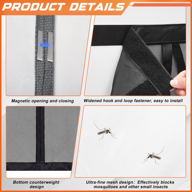 SmoothNovelty Privacy Magnetic Garage Door Screen for 2 Car Garage