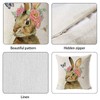 Pack of 4 Easter Cushion Covers, Easter Bunny Element Styles,