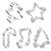 ALLTOP Christmas Cookie Cutter Set - 5 Biscuit Shapes for