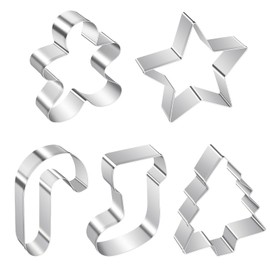 ALLTOP Christmas Cookie Cutter Set - 5 Biscuit Shapes for Creative Baking Delights
