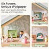 Tiny Land Wooden Dollhouse for Girls - 6 Rooms Wooden