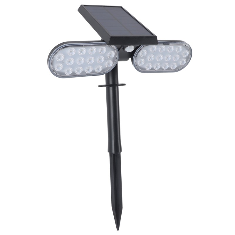 Solar Motion Sensor Wall Light 2 Heads IP65 Waterproof High