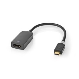 NEDIS USB-C to HDMI Adapter - DP 1.2 / HDMI 2.0 / DP Alt Mode (4K 60Hz) / Black - 0.20 m