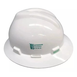 MSA 5 Cascos Seguridad Msa V-gard Blanco Ala Ancha Matraca 5 Pzs