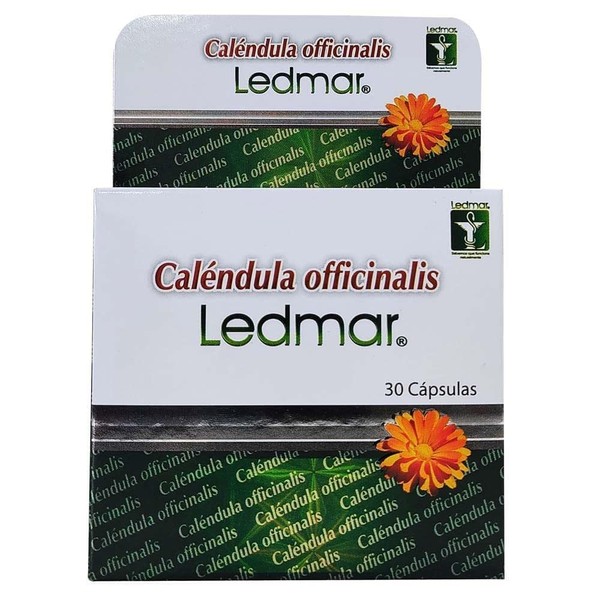 DOLOLED LEDMAR Caléndula Officinalis 1 Pack (30 Capsules) ***New Presentation*** 300 mg CADA capsula, para todo tipo de Dolor, antiinflamatorio, 100% Natural, antioxidante.