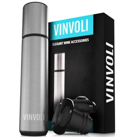 VINVOLI Wine Preserver Set - New 2023 Wine Vacuum Pump with 2 Reusable Wine Stoppers - Wine Sealer and Wine Saver to Keep Wine Fresh Longer - Professional Quality for Wine Lovers and Sommeliers