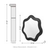 Glitzhome Wavy Wall Miroor - 33.5''D Round Accent Mirror Decorative