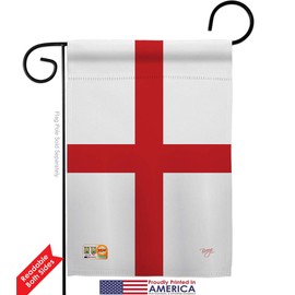 England St Georges Cross Garden Flags 2pcs Pack Regional Nationality Nation International World Country Particular Area Small Decorative Gift Yard House Banner Double-Sided Made In USA 13 X 18.5