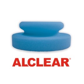 ALCLEAR 5713050M Auto Profi Handpolierschwamm, 2 Stück, 130x50 mm mit umlaufender Griffleiste für Wachse, Auto Polituren, Kfz Lackreiniger, Politur Set, statt Poliermaschine, Farbe blau
