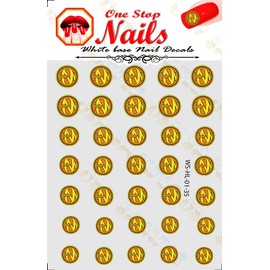 Hanson logo Peel and Stick nail art decals. Nail stickers with White Backgroung.