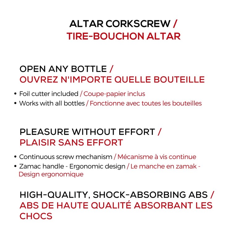 Peugeot - Altar Corkscrew - Continuous Turn Manual Bottle Opener