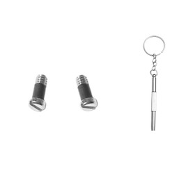 Replacement Screws for Oakley Holbrook Metal OO4123 Sunglasses Repair Kit (Set of 2),Screwdriver (Silver)