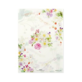 FRONTIA Plastic Documents File Folder, Strawberry, Clear Pockets Plastic Sleeves, A4 (6 Packs, Bulk Pack)