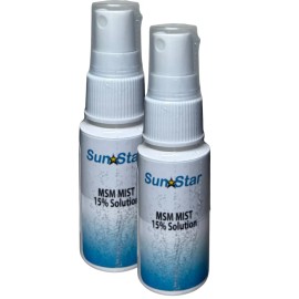Sun Star MSM Mist 15% 1oz Spray (2 Pack) – Soothing Sulfur Skin Support