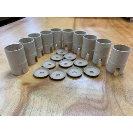 #10 Socket Shell LINERS + CAP LINERS  - PUSH-THRU -  STANDARD size, lamp parts