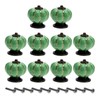 Mgoodoo 10 x Green Ceramic Door Knobs for Cupboard Cupboard