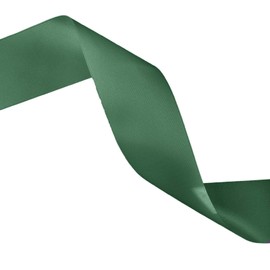single roll of Hunter Green Double faced Satin Ribbon 3mm, 10mm, 16mm, 25mm widths (16mm x 25M)