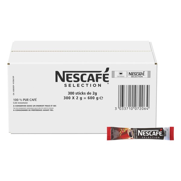 Nescafé Sélection Soluble Coffee Box of 300 Individual Doses 2 g