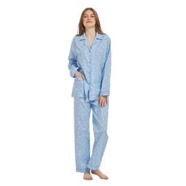 kolipajam 100% Cotton Pyjamas For Women Long-Sleeve PJS set Cozy Button Down Sleepwear Boyfriend Loungewear S-3XL