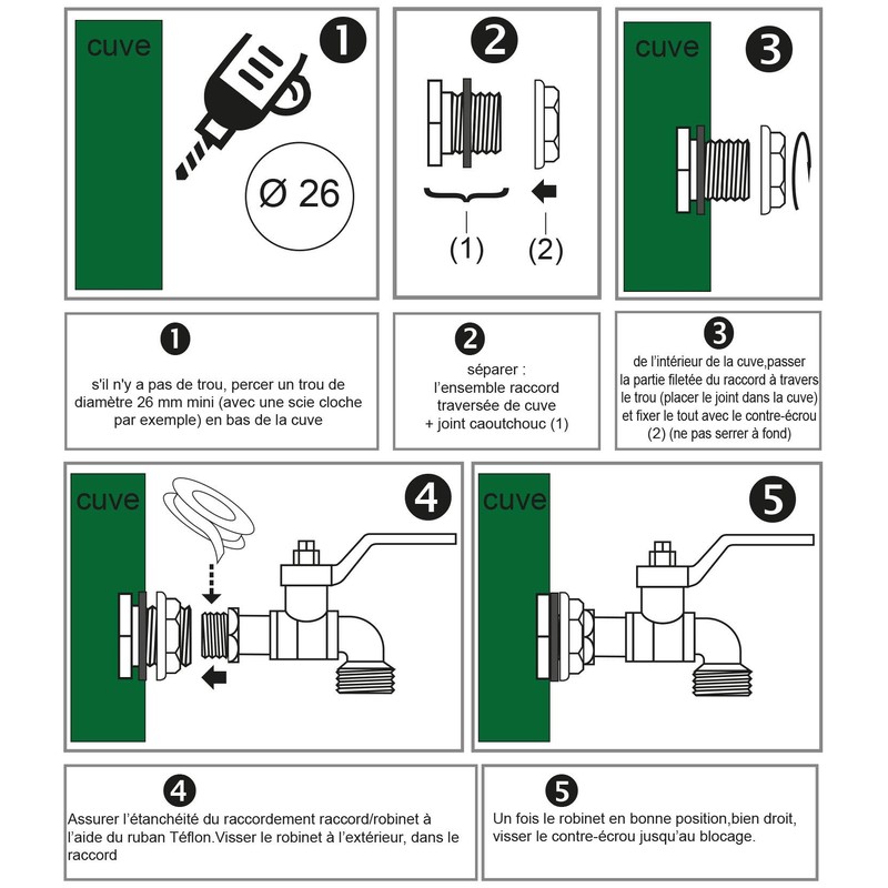 Boutt 0872497 Brass Tank Outlet Kit 20 x 27 with