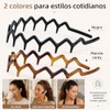 Diademas Zigzag 2 Piezas, Onduladas Antideslizantes Unisex