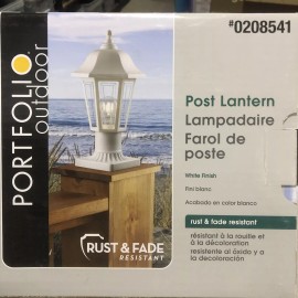 Portfolio 14.5” Watt White Coastal Outdoor Post Light Weather Resistant Plastic
