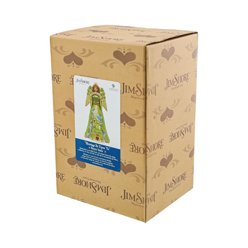 Enesco Jim Shore Heartwood Creek Irish Angel with Shamrock Wing