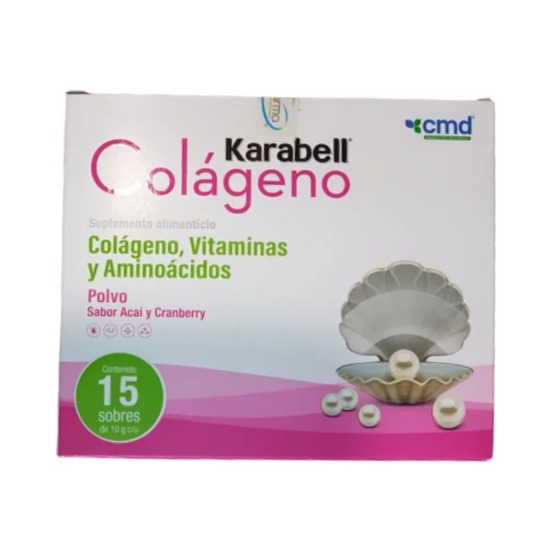 Colageno Karabell 15 Sobres Fortalece Cabello Sabor Neutro
