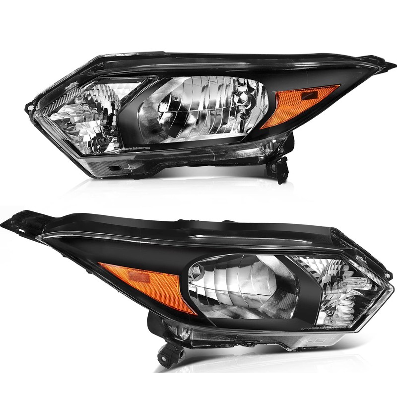 FINDAUTO Headlight Assembly Fits for Honda HR-V 2016-2018 Replacement Driver+Passenger