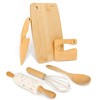 LUOLAO Wooden Kids Safe Knife and Kids Baking Set for