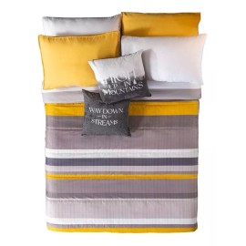 Vianney Colcha Denver Individual Con Funda Vianney Rayas Doble Vista