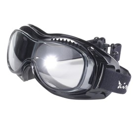 Pacific Coast Airfoil Padded 'Fit Over Glasses' Riding Goggles (Black Frame/Clear Lens)