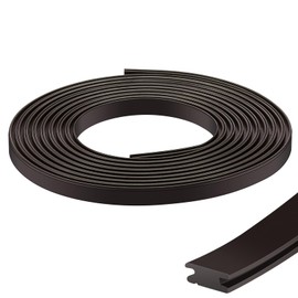Wonderjune 75 Inch Shower Door Magnetic Strip Replacement Flexible Magnetic Strip Insert for Framed Semi Framed Swinging Glass Shower Doors, Black(1 Roll)