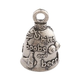 Guardian Bell Good Luck Bell w/Keyring & Black Velvet Gift Bag | Motorcycle Bell | Lead-Free Pewter | Good Luck Gift to Friends & Family | Bike Bell | Made in USA
