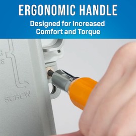 Jonard Tools M-216C/EX, Impact Resistant Hex Can Wrench with 7/16" and 3/8" Hex Sockets and Ergonomic Handle, 1" Diameter , 7" Length, Outer