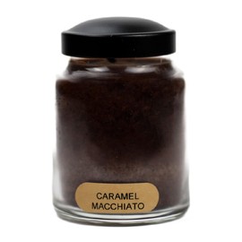 A Cheerful Giver - Caramel Macchiato Baby Scented Glass Jar Candle (6oz) with Lid & True to Life Fragrance Made in USA