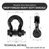 AMBULL Shackles 3/4" D Ring Shackle (2 Pack) 41,850lb Break