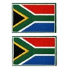 2 X South Africa Flag Rectangle - Iron On Embroidery