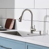 Sink Soap Dispenser Brushed Nickel, Soap Dispenser for Kitchen Sink