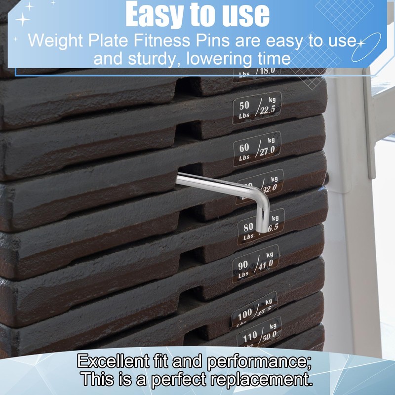 L-Type Weight Stack Pin, 3/8in Diameter 4.4in Locking Space Carbon