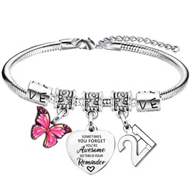 Nimteve Inspirational Bracelet Birthday Gifts for Women You Are Awesome Bracelet Happy Birthday Bracelet for Friends Sister Daughter Granddaughter Birthday Bracelet Gifts for Mum Aunt (21st)