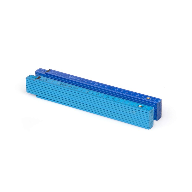 Metrie BL52 Folding Rule, Duplex Scale, 2 Metres, Colourful, light