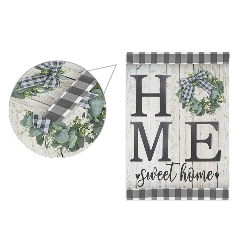Pfrewn Home Sweet Home Magnolia Large House Flag 28x40 Double