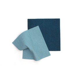 Retrokitchen - Compostable Organic Dyed Sponge Cloth Set - Marine (2 Pack)