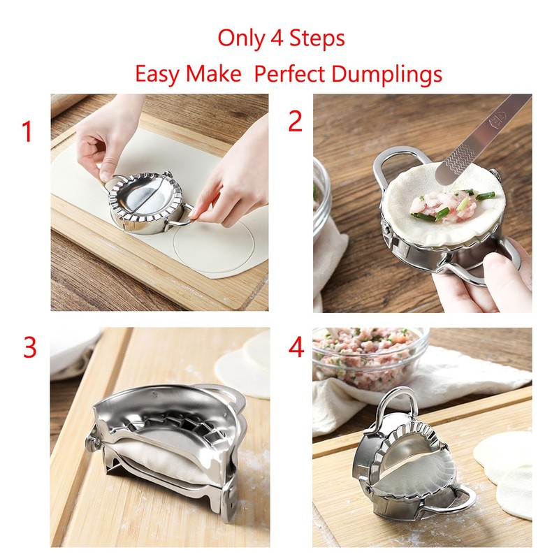 LoveDeal 6 Inch Large Dumpling Maker, Stainless Steel Empanda Press,