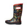 Bogs Kids Rainboot Rain Boot, Black Multi, 4 US Unisex