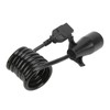 7 Way Round to 5 Way Pin Flat Spiral Trailer