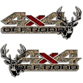 4x4 Camouflage Archery Hunting Whitetail Deer Truck Decal Set Twisted Timber Off Road